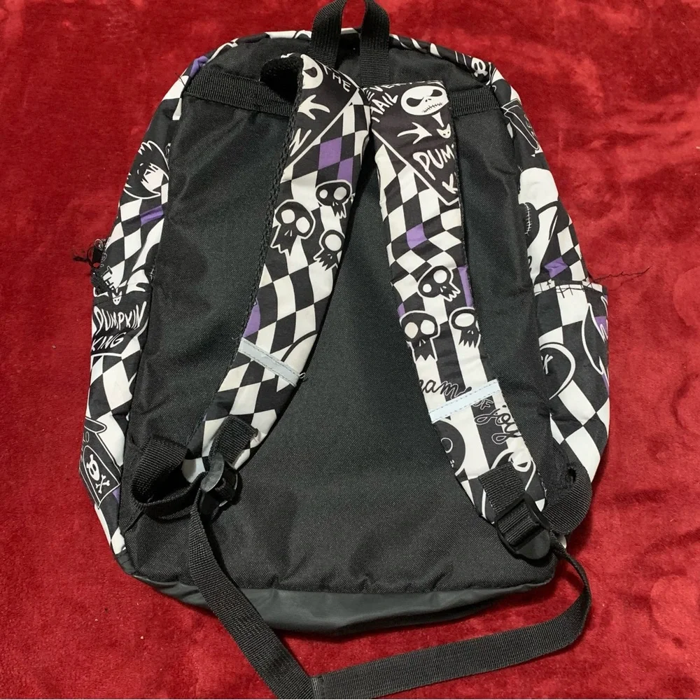 Disney The Nightmare Before Christmas Black White Purple Backpack